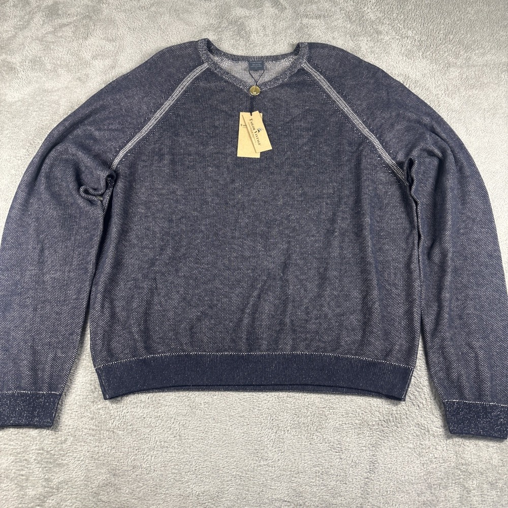 Tailor Vintage Men's Connecticut Blue Cotton Sweater Reversible Sz XXL New‎